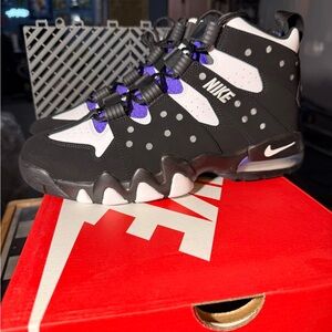 Nike Black, White & Purple High-Top Athletic Sneakers